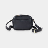 Black Pebble Grain Cross Body Bag