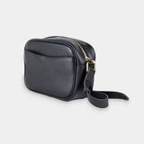 Black Pebble Grain Cross Body Bag