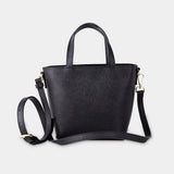 Small Leather Tote - Black