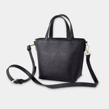 Small Leather Tote - Black