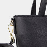 Small Leather Tote - Black