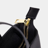 Small Leather Tote - Black