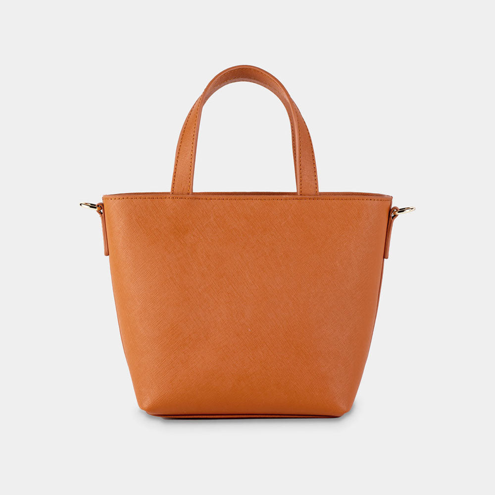 トートバッグ ROY LEAF TOTE BAG (MINI) (BROWN) Tod's - Kenia Brown Pebble Leather Crossbody | Mitchell Stores