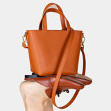 Small Leather Tote - Tile