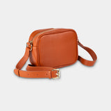 Brown Pebble Grain Cross Body Bag