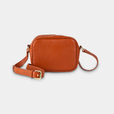 Brown Pebble Grain Cross Body Bag