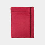 Burgundy Saffiano Leather Card Holder