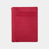 Burgundy Saffiano Leather Card Holder