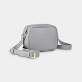 Grey Pebble Grain Cross Body Bag