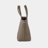 Small Leather Tote - Khaki