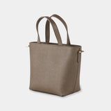 Small Leather Tote - Khaki