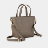 Small Leather Tote - Khaki