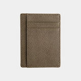 Khaki Saffiano Leather Card Holder