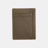 Khaki Saffiano Leather Card Holder