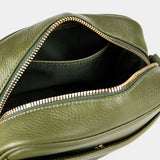 Olive Green Pebble Grain Cross Body Bag