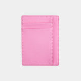 Pink Saffiano Leather Card Holder