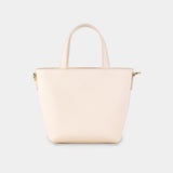Small Leather Tote - Ivory