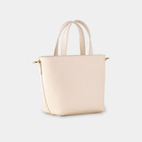 Small Leather Tote - Ivory