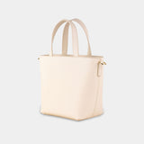 Small Leather Tote - Ivory