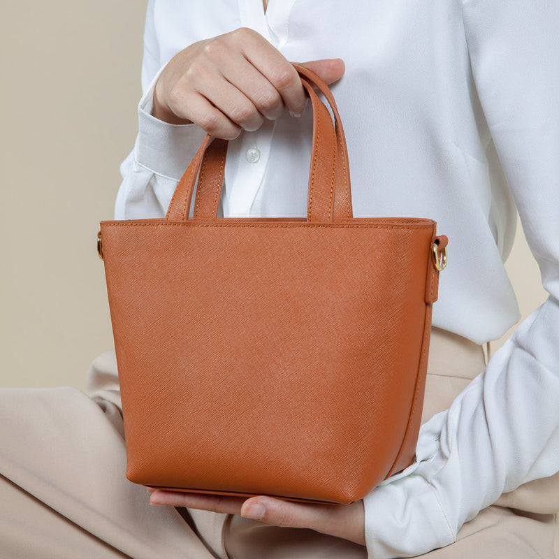 Small Leather Tote - Tile