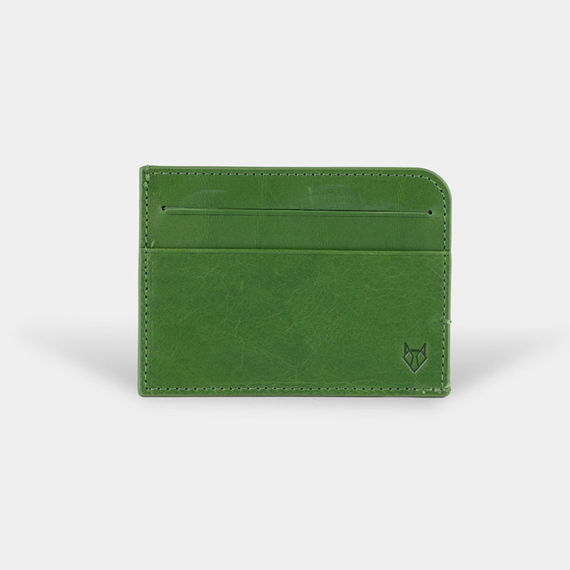 Forest Green Leather Slim Card Holder